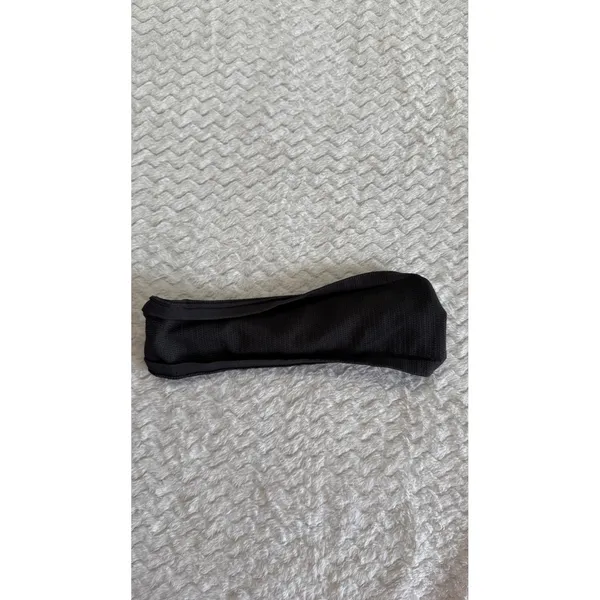 Lululemon Black Athletic Headband Reflective Logo Yoga Running Workout Accessory - Image 3