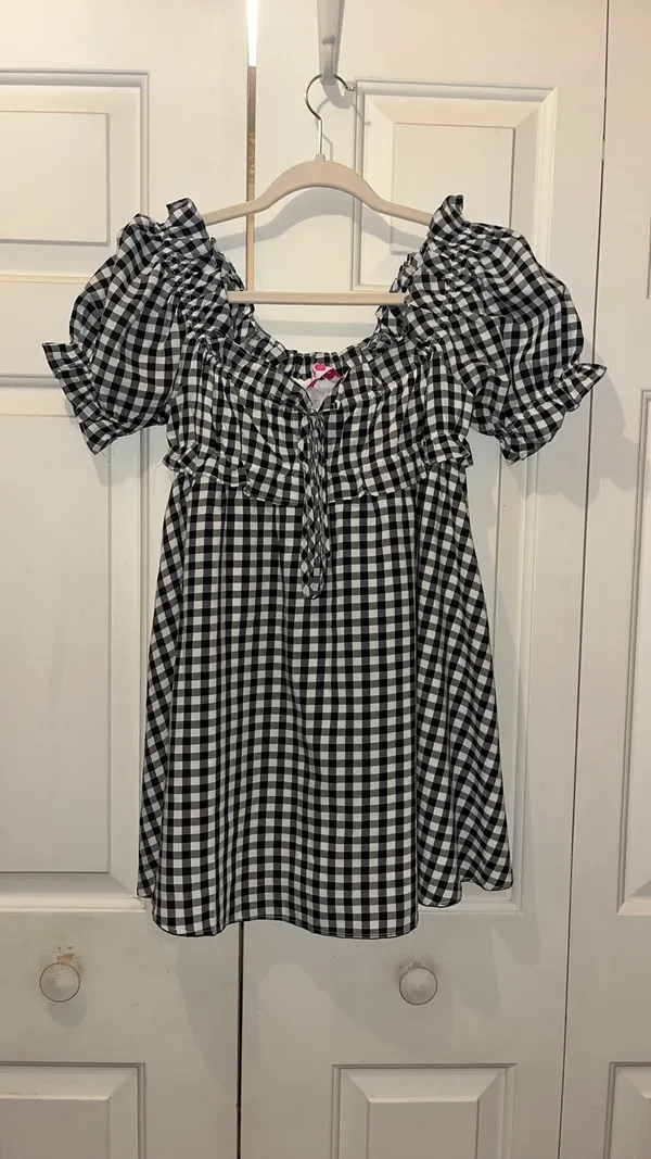 BuddyLove Black Gingham Dress - Image 3