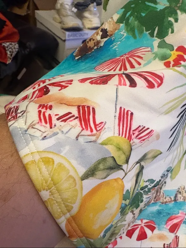 Shade & Shore Tropical Floral Bandeau Top in White, Blue and Yellow L postiano - Image 10