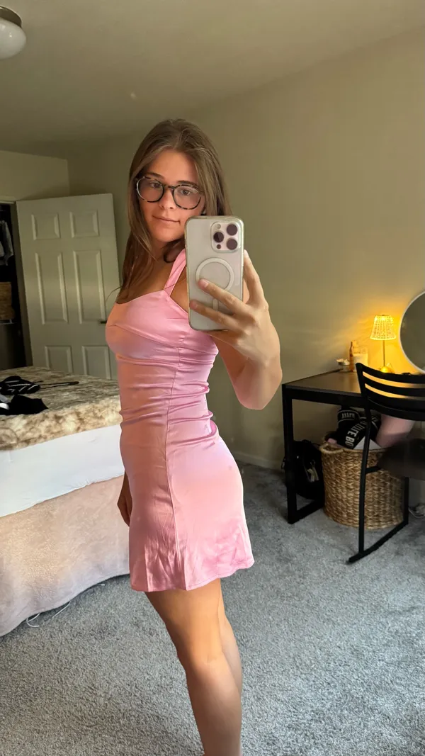 Odette Satin Peppermayo Mini Dress - Image 3