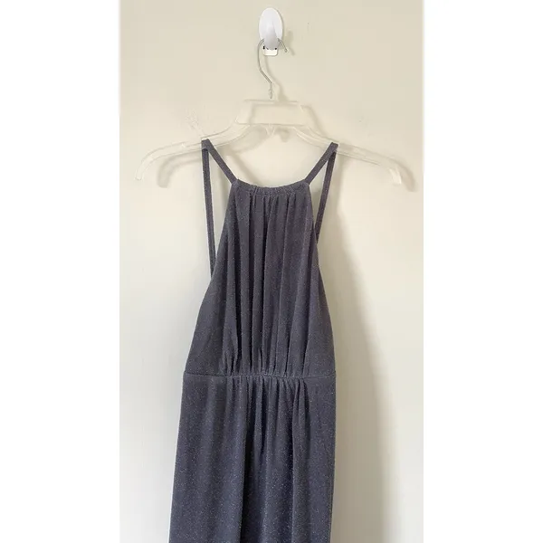 Show Me Your Mumu Maxi Amanda Dress Silver Metallic Size Small NEW - Image 6