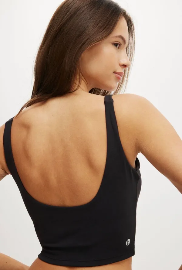 Cotton On iBODY Ultra Soft Scoop Tank Black - Image 5