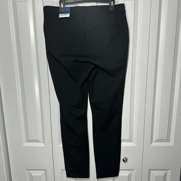 Old Navy Pixie Pants Women 14 Tall Black High-Rise Never-Fade Slim Trousers Work - Image 4