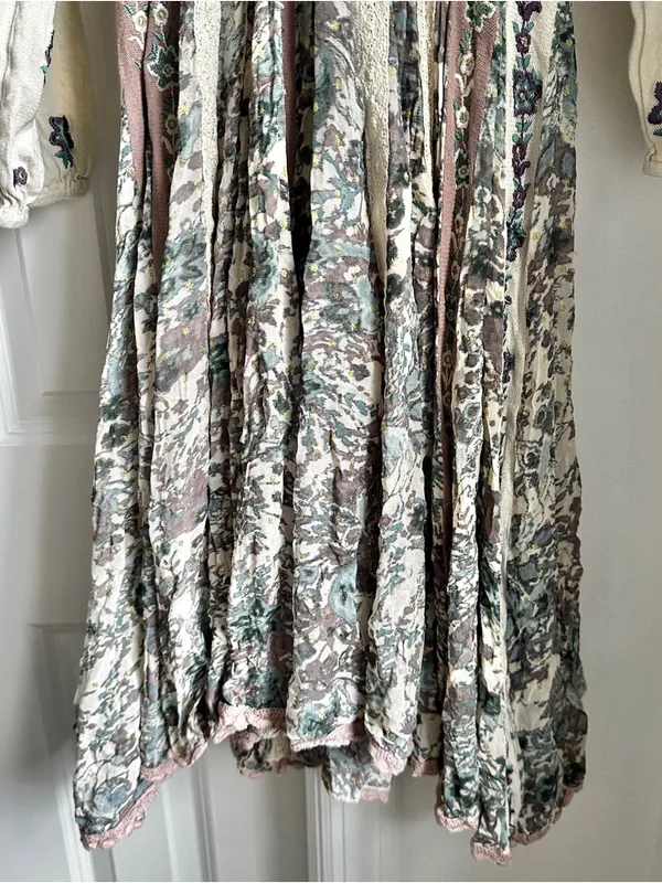 Anthropologie Let Me Be Floral Embroidered Lace Long Sleeve Bohemian Maxi Dress - Image 10