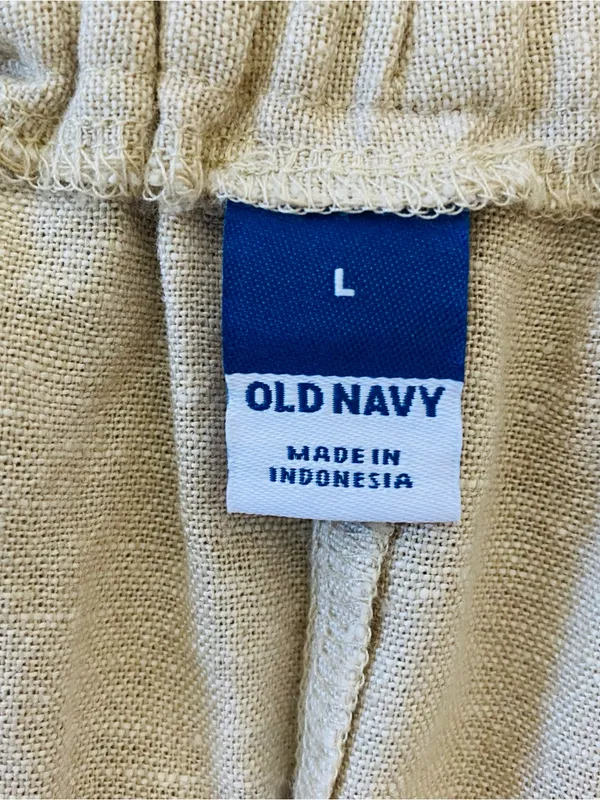 OLD NAVY Beige Linen Midi Skirt - Image 5