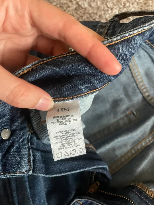 High Rise Wide Leg Jeans Size 4 - Image 3