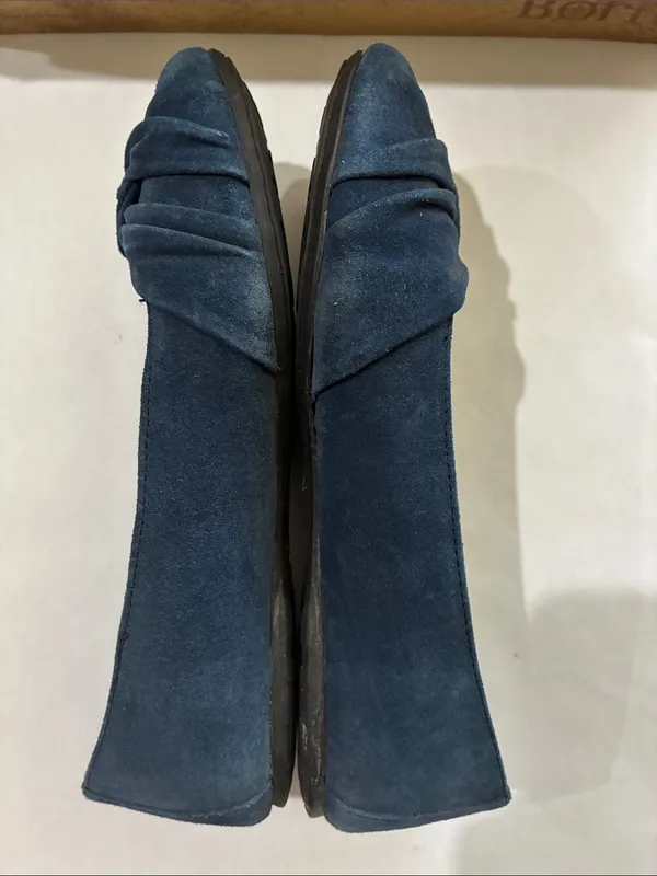 Born Navy Suede Knotted Toe Ballet Flats Blue Size 7 - Image 5