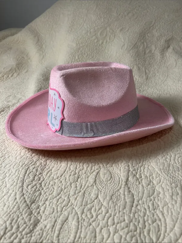 Pink "Birthday Girl" Party Cowboy Hat - Image 2