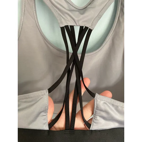 Victoria's Secret Sports Bra The Player Bra Large Gray and Black Sportswear - Image 7