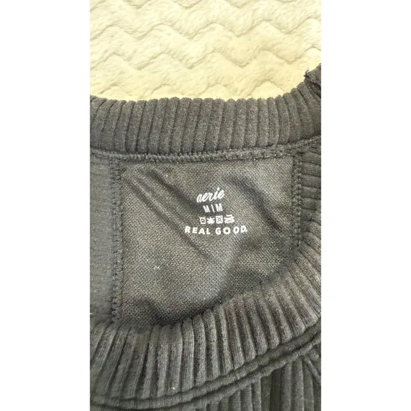 Aerie Real Good Black Ribbed Seamless Halter Tank Top Size M/M 4341 - Image 3