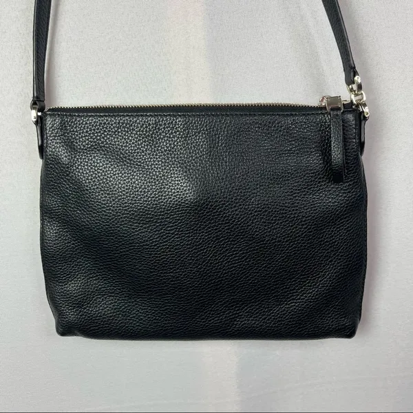 Kate Spade Black Polly Medium Pebble Leather Adjustable Crossbody Bag‎ - Image 4