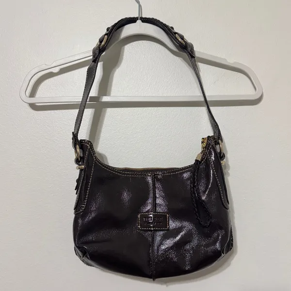 The Sak Y2K Chocolate Brown Leather Shoulder Bag 2000s VTG Fall Faux - Image 2