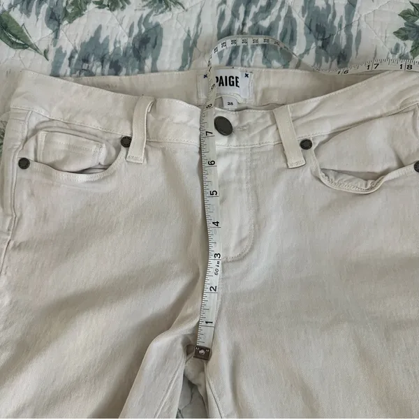 Paige Kylie Crop Jeans White 28 Skinny Stretch - Image 10