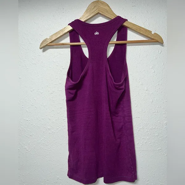 Alo CoolFit Racerback Tank‎ Top Womens Size XS Color Magenta - Image 2