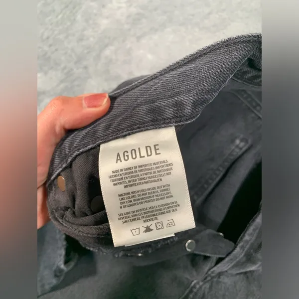 Agolde denim jeans 90’s jean black 27 distressed - Image 9