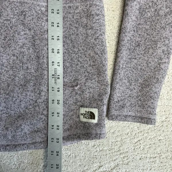 Women's‎ The North Face Small Purple 1/4 Zip Hoodie Sweatshirt - Image 5