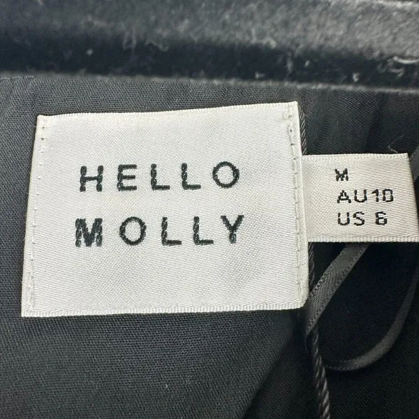 Hello Molly No Time For Love Dress Size 6 Black Mini Wrap Balloon Sleeve - Image 10