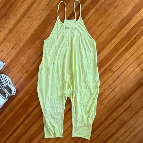 Free People FP Movement Hot Shot Onesie Jumper in Bright Yellow Size XL - Image 4