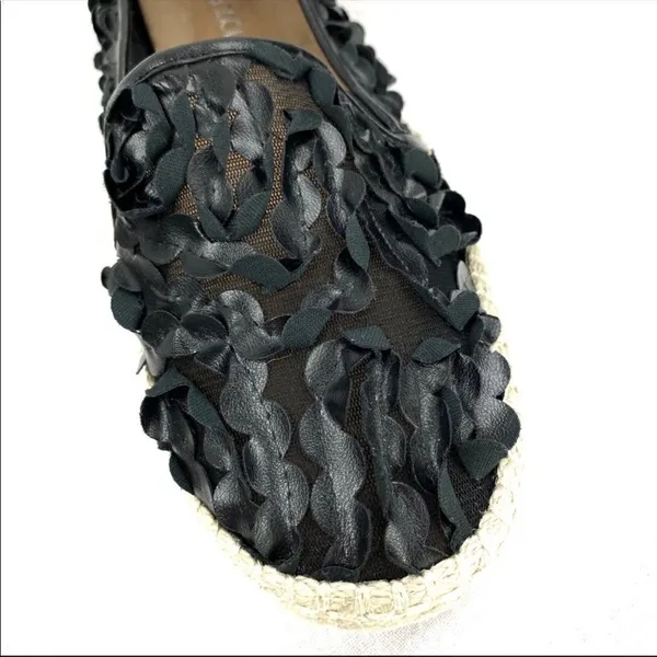 Aerosoles Let’s Drive Flutter Ruffle‎ Espadrille Slip On Loafers Black 10.5 W - Image 5
