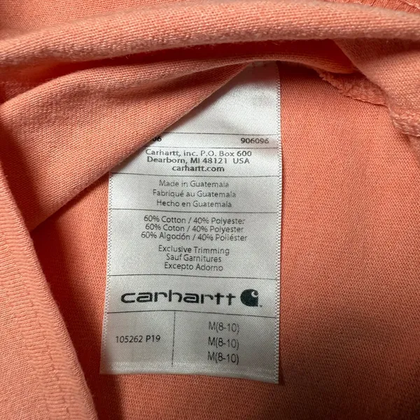 Carhartt Womens Loose Fit Peach Coral Short Sleeve Graphic Tee Size Medium‎ - Image 7
