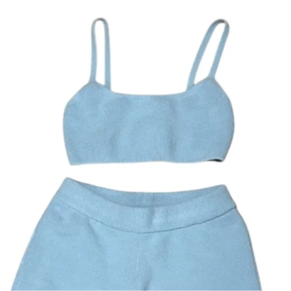 SKIMS Cozy Light Bralette in Denim Size Medium NWT - Image 2