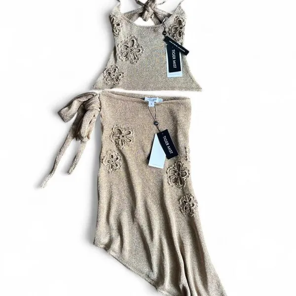 Tiger-mist Women's Tan and Gold Dress - Image 5