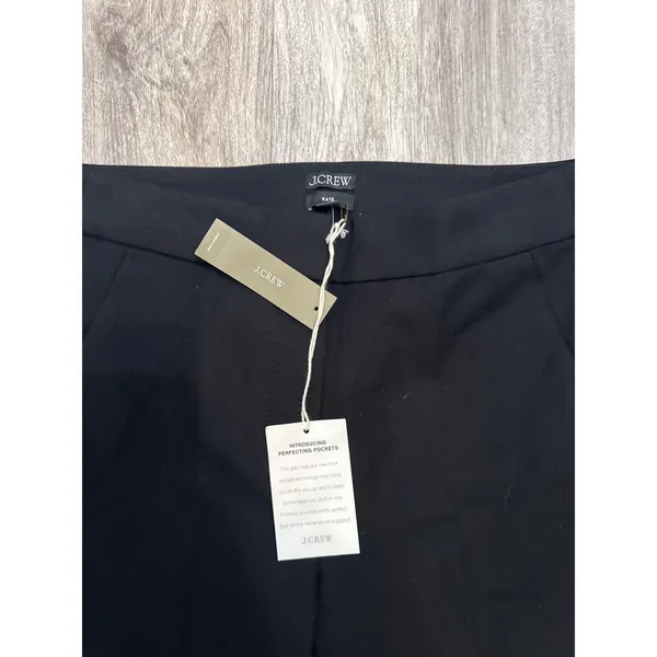J.Crew Kate Straight Leg Pants Black Perfecting Pockets Size 2 New With Tags - Image 5