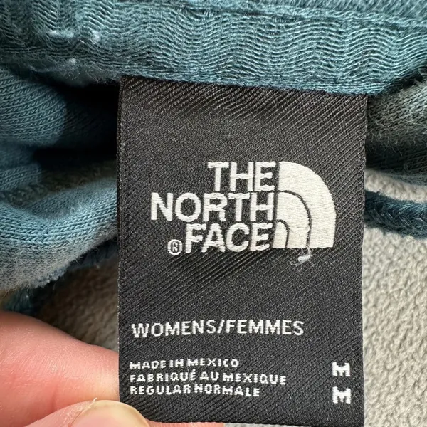 The North Face Womens M Teal Blue Half Dome Logo Pullover Hoodie Sweatshirt - Image 4
