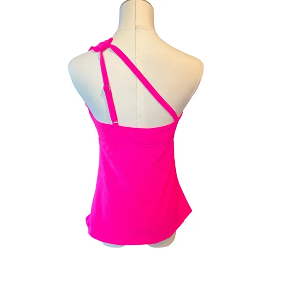 Talisea Women’s 2 Piece Tankini Swimsuit. Neon Pink. Size M - Image 9