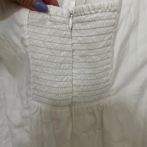 Reformation | NWT Women's White Halter Midi Smocked Bessi Cocktail Dress, Size 2 - Image 8