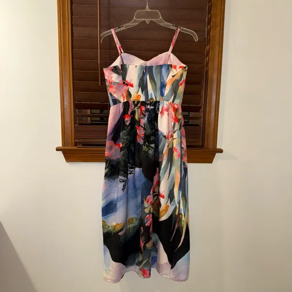 PRE OWNED Anthropologie x Corey Lynn Calter Watercolored Daybreak Midi Dress 0 - Image 8