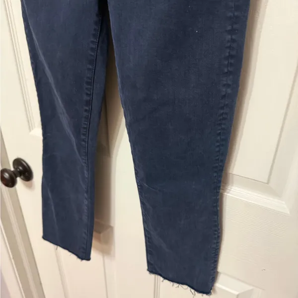 Mother Denim Midnight Blue Wash High Waisted Looker Ankle‎ Fray Jeans - Image 4