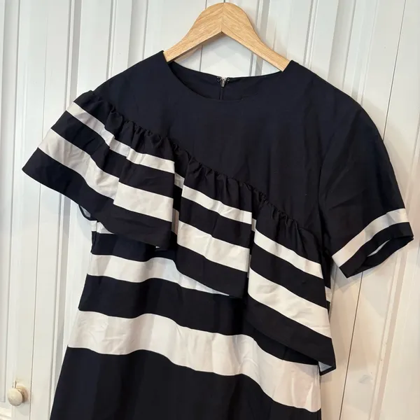 Banana‎ Republic Navy And White Stripe Dress Size Medium - Image 3
