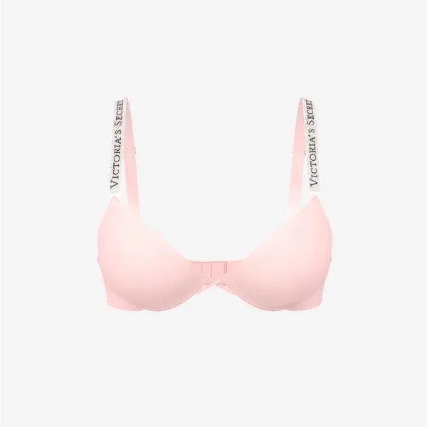 NEW Victoria's Secret Push Up Add 2 Cups 34A Light Pink Bra with Logo Straps - Image 3