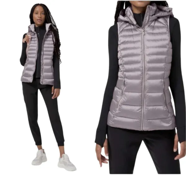 LULULEMON Brave the Cold Vest Sz 10 Gray Goose Down Everyday Cozy Lightweight - Image 2