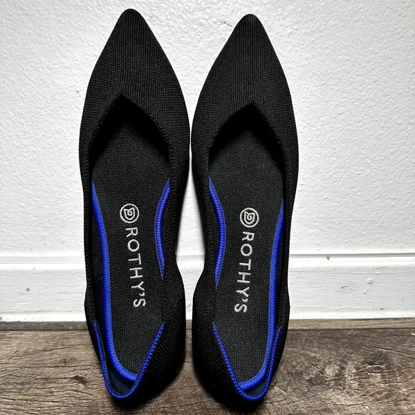 Rothy’s The Point Flat Shoes Ballet Pointed Toe Comfort Slip On Black 9.5 - Image 4