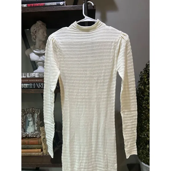 ROLLA'S Edgar Knit Maxi Dress Cream Womens Size Small - Image 6