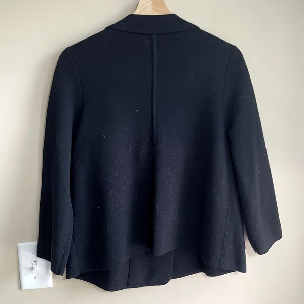 J.Crew 100%‎ wool 4 button blazer pockets women's size large vintage style FLAW - Image 7