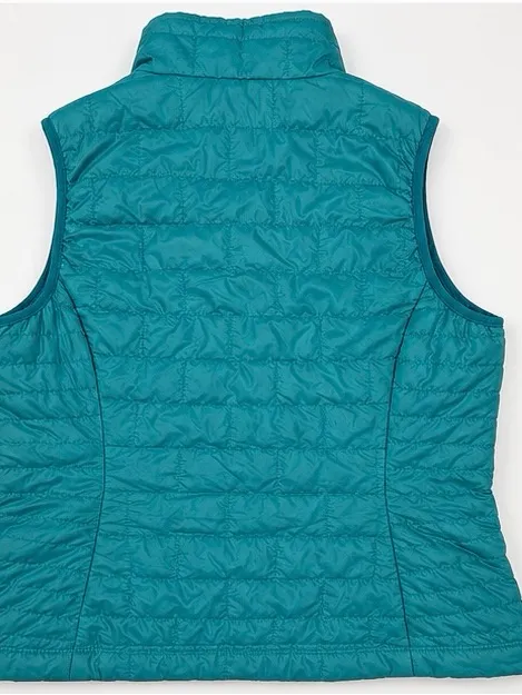 Patagonia Quilted Insulated Full Zip Puffer‎ Vest Teal Blue Gorpcore Womens M - Image 2