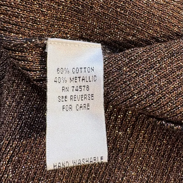 Vintage Cache Beaded Metallic Ribbed Tank Top Size Medium🧡 - Image 11