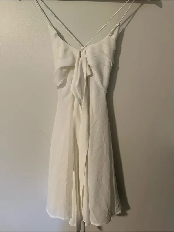 Lucy in the Sky crepe mini dress large - Image 3