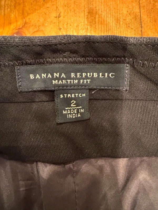 Banana Republic Wide-Leg Gray Wool Trouser Pants - Image 3