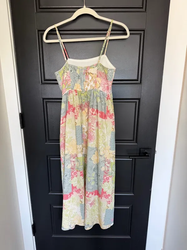 MINKPINK Floral Patchwork Midi Dress XS Cottagecore Boho - Image 3