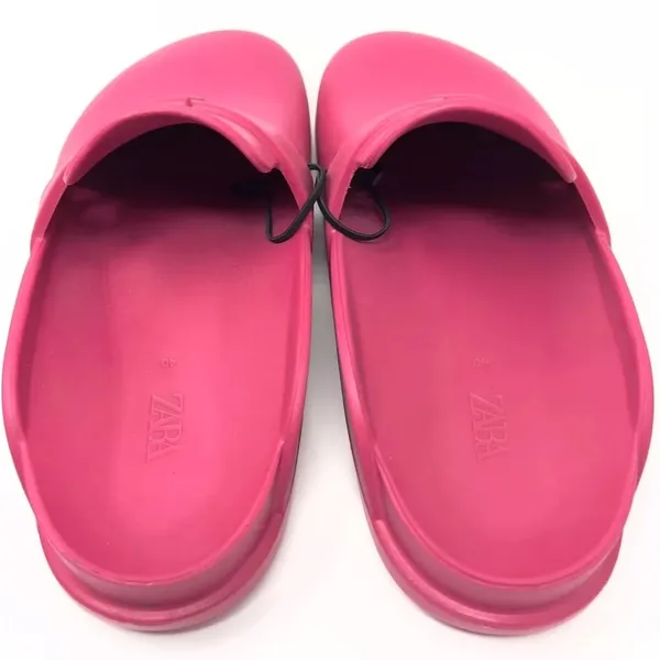 Zara Rubber Mules Sandals Clogs Sandals PINK Size 8/39 NEW - Image 5