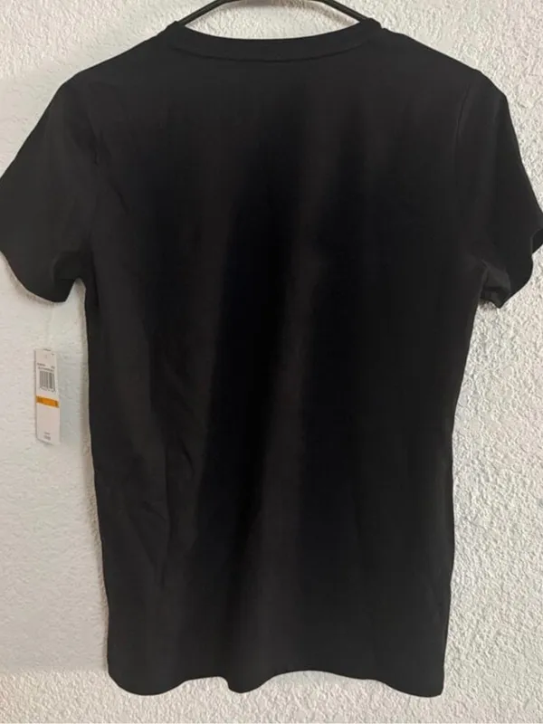 Michael Kors Women’s Black Graphic Tee with Gold Sunglasses Print small - Image 7