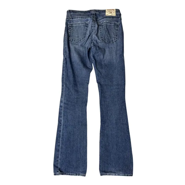 TRUE RELIGION Becca Mid Rise Bootcut Jeans Medium Wash Horseshoe Stitch Logo 26 - Image 6