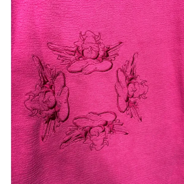 Boys Lie Sweatpants Small It's All Lies Darling Hot Pink Wide Leg Graphic Cherub - Image 7