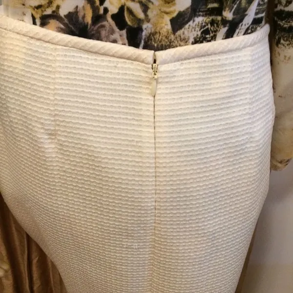 Le Suit Pale Yellow City Blooms Jacquard Skirt-NWT - Image 6