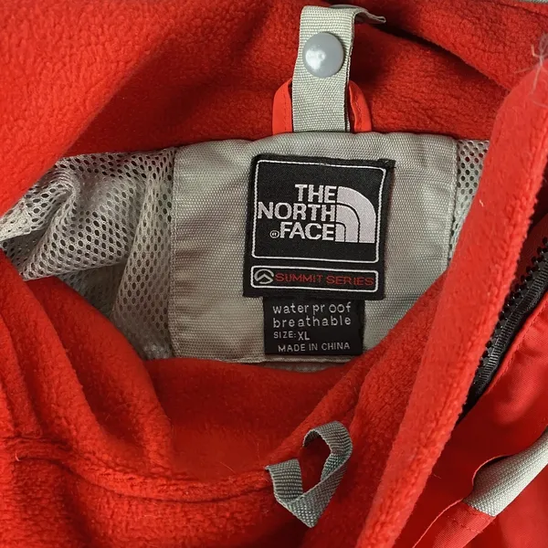 Vintage The North Face Jacket Womens XL Summit Series HyVent Red Gray‎ Hooded - Image 12