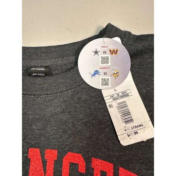 NFL‎ x Stranger Things Eleven 11 Sweatshirt Womens Large Gray Crewneck NWT - Image 4
